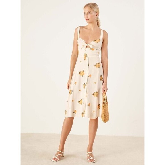 NWT. Reformation Floral Bodice Dress Sz 12 - Picture 6 of 10